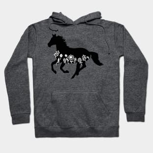 Galloping Floral Horse Hoodie